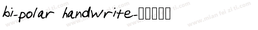 bi-polar handwrite字体转换